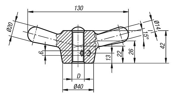 Four-spoked nuts