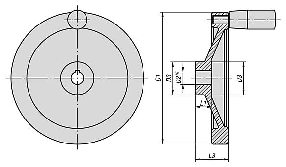 Handwheels discaluminium