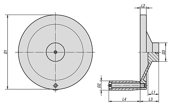 Disk tipi el çarkları döndürülebilir kollu