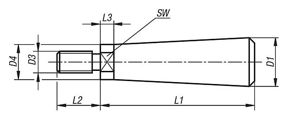 Conical grip revolving