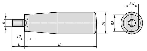 Cylindrical grips revolving