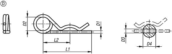 Firketeler DIN 11024 standardına benzer, Form D, çift burgulu