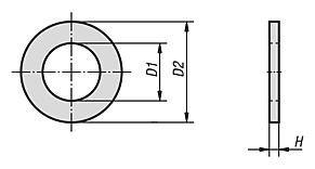 Pullar orta tip DIN EN ISO 7089 A