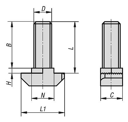 Hammer-head screws