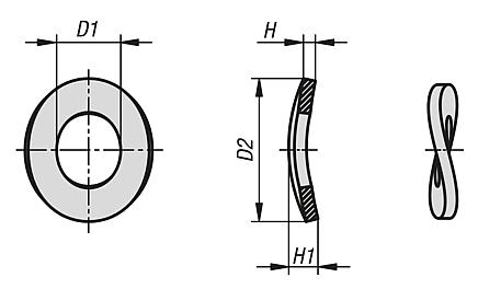 Ondüla pullar DIN 137 B