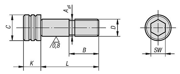 Ayar cıvataları Form B