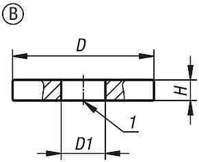 Ham mıknatıslar (pul mıknatıslar) gömme delikli, NdFeB, form B