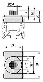 Brush elements, plastic for roller rails