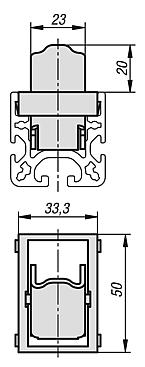 Backstop elements, steel for roller rails