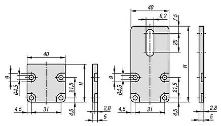 End plates, steel for roller rails