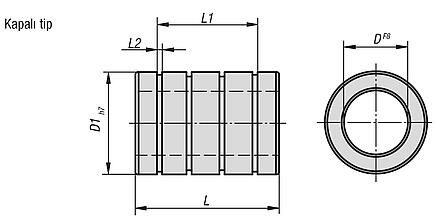 Linear plain bearings, closed