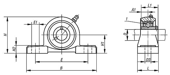 Pillow block bearing pedestal type UCP