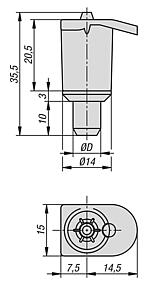 Hinge pins, plastic
