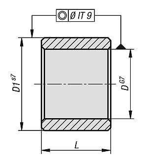 Plain bearing sintered bronze cylindrical