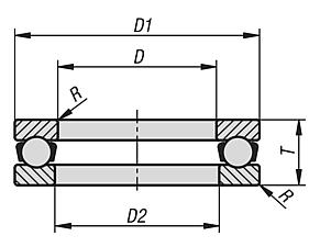 Axial ball bearing FAG single direction