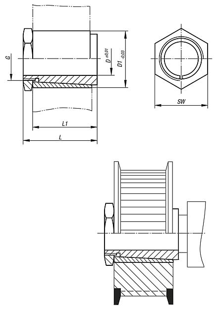 Shaft-hub clamping sets stainless steel