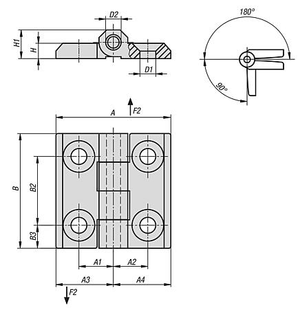 Hinges stainless steel