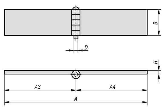 Hinges weldable