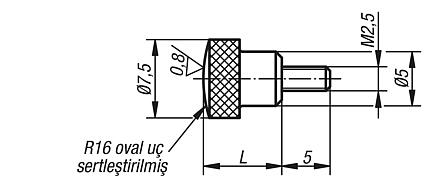 Ölçüm elemanları, oval uçlu