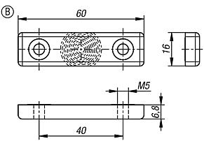 RFID kodlamalı emniyet şalteri için tetikleyici, form B