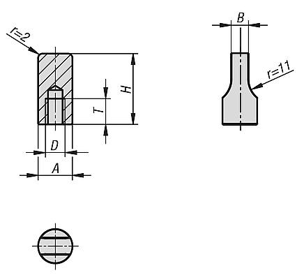 Kanatlı somunlar, ince Hygienic DESIGN tasarımında