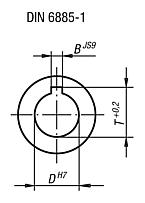 Universal joints single with plain bearing, DIN 808